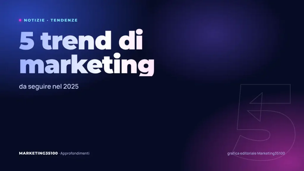 Grafica editoriale Marketing35100: 5 trend di marketing da seguire nel 2025